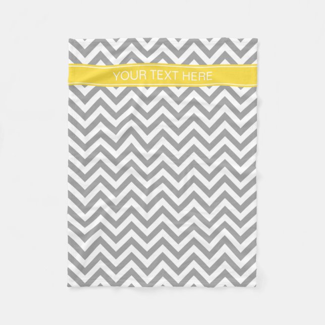 Couverture Polaire Dk Gray White LG Chevron Pineapple Nom monogram (Devant)