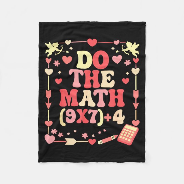 Couverture Polaire Do The Math Equation Valentine's Day Math Teacher  (Devant)