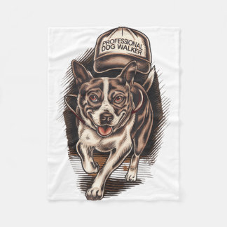 Couverture Polaire Dog Waking Professional Dog Walker Hat Graphic