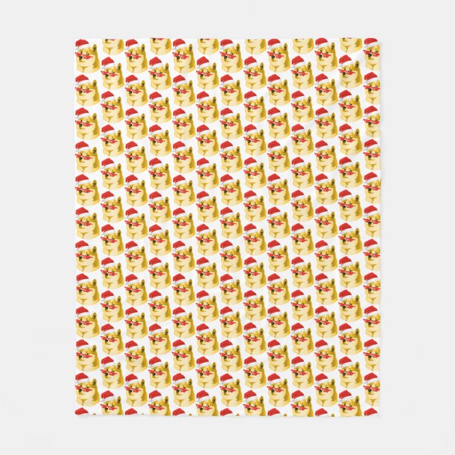 COUVERTURE POLAIRE DOGECOIN NOEL MERRY DOGEMAS (Devant)