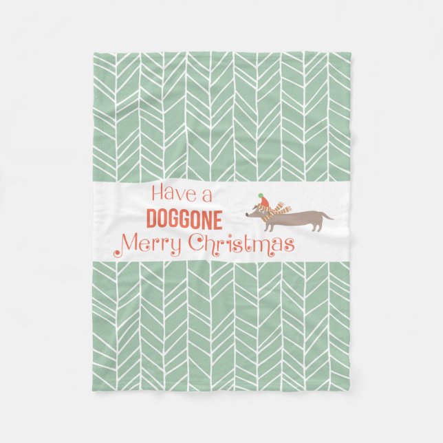 Couverture Polaire Doggone Joyeux Noël (Devant)