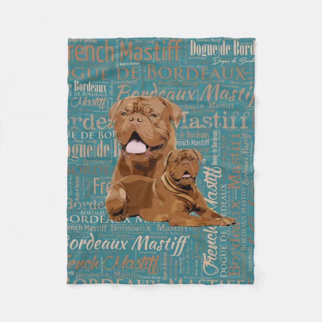 Couverture Polaire Dogue de Bordeaux - mastiff français (Devant)