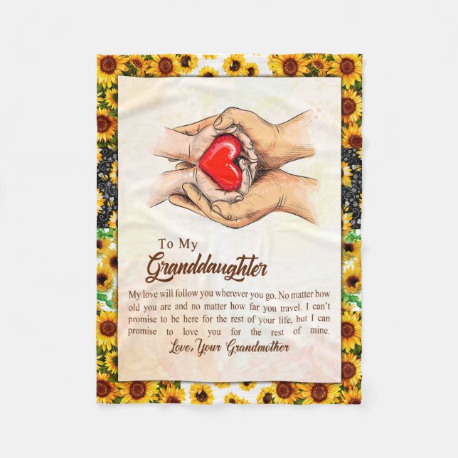 Couverture Polaire Don Grandgirl| Amour Grand-mère Groupe familial (Devant)
