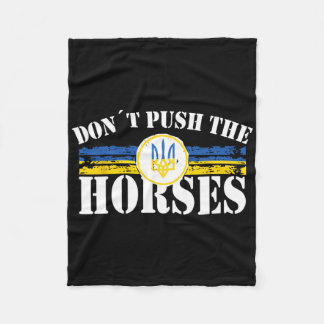 Couverture Polaire Don´t Push The Horses - Funny Meme Quote For Sarca