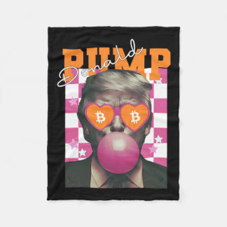 Couverture Polaire Donald Pump Bitcoin drôle Trump Pink Gum 2024 Cryp