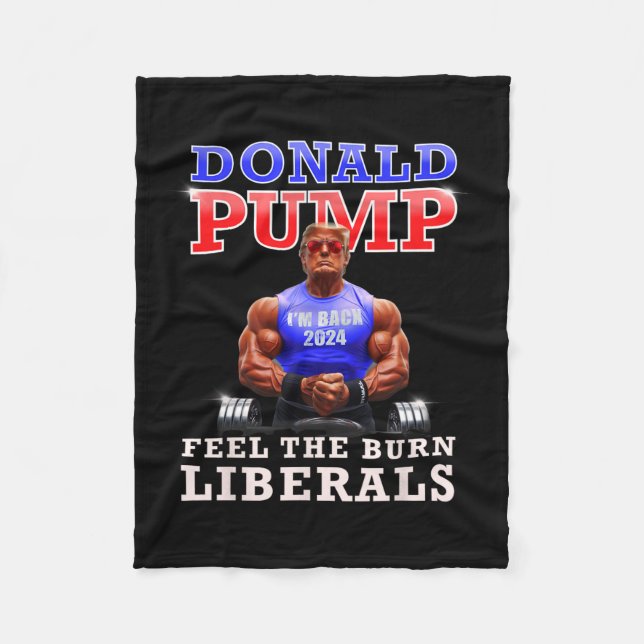 Couverture Polaire Donald Pump Drôle Trump Sent Les Libéraux Brûlants (Devant)