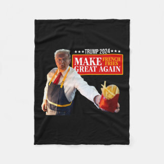Couverture Polaire Donald Trump 2024 France Fry - Make French Fries G