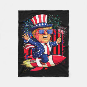Couverture Polaire Donald Trump 2025 heureux 4 juillet Trump américai