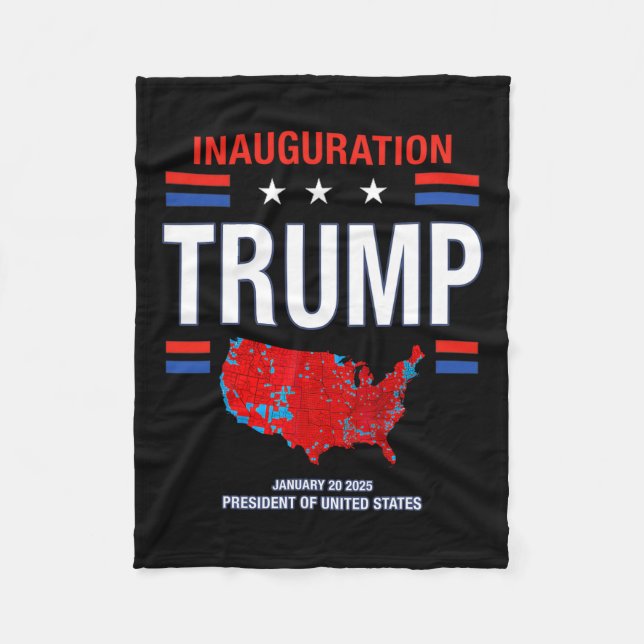Couverture Polaire Donald Trump 47e président 2025 Inauguration États (Devant)