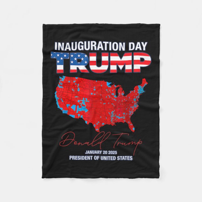 Couverture Polaire Donald Trump 47e président 2025 Inauguration États (Devant)