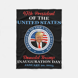 Couverture Polaire Donald Trump 47e Président 2025 Investiture États-