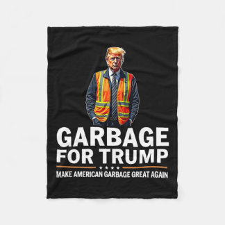 Couverture Polaire Donald Trump Garbage Orange réflexe de sécurité