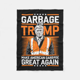Couverture Polaire Donald Trump Garbage Orange réflexe de sécurité