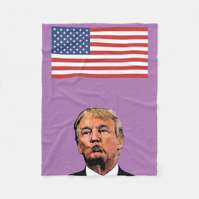 COUVERTURE POLAIRE DONALD TRUMP KISS FLEECE BLANKET (Devant)