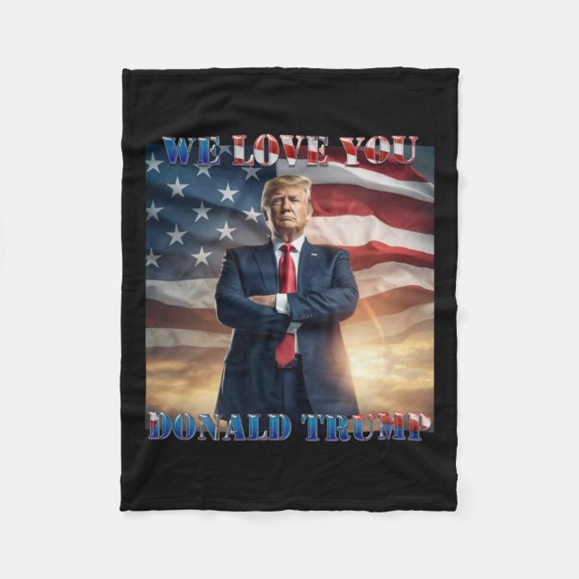 Couverture Polaire Donald Trump, nous vous aimons (Devant)