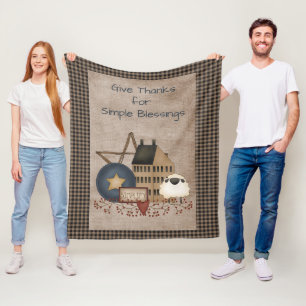 Couverture Polaire Donner Merci Bénédictions simples - Pays Primitif