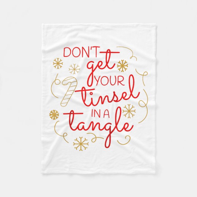 Couverture Polaire Don't Get Your Tinsel In A Tangle Christmas Raglan (Devant)