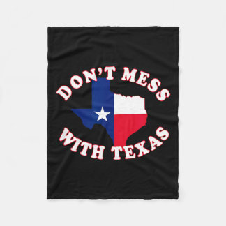 Couverture Polaire Don't Mess With State Outline And Flag Texas 