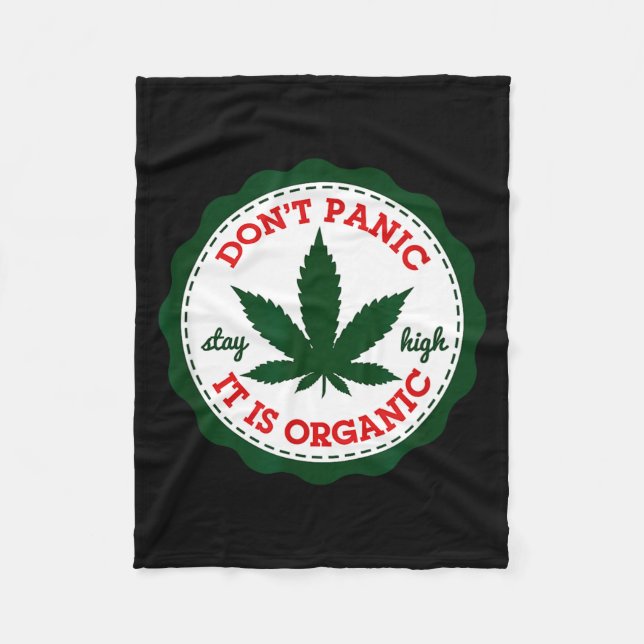 Couverture Polaire Don't Panic - It Is Organic _ Stay High  (Devant)