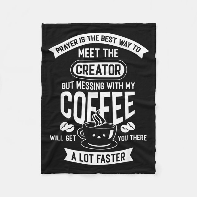 Couverture Polaire Don't Touch My Morning Coffee Funny Caffeine Quote (Devant)