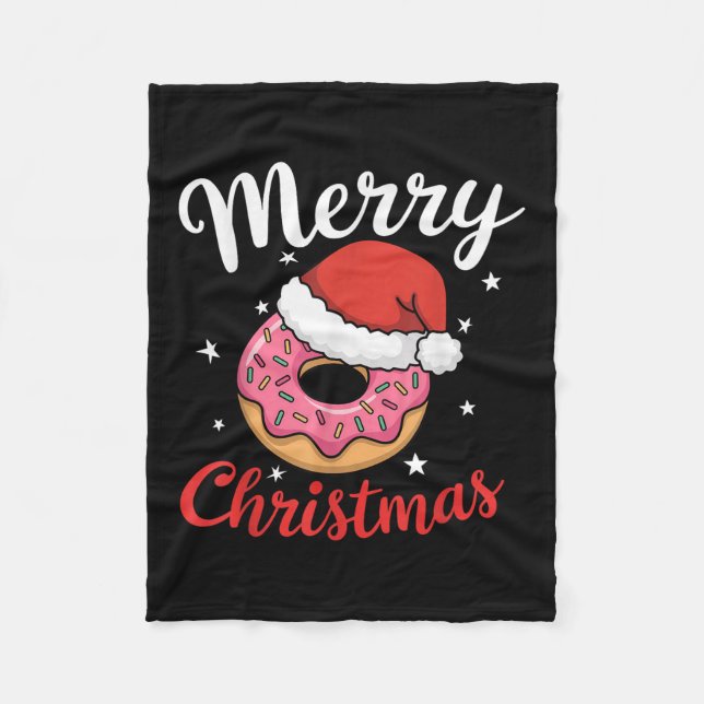 Couverture Polaire Donut Pajama Xmas Père Noël Donuts Christmas Kids (Devant)