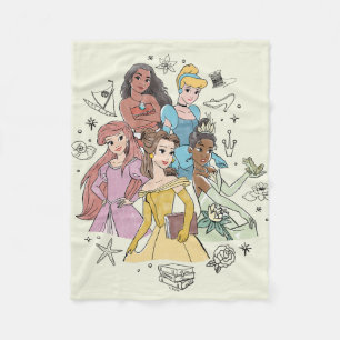 Couverture Polaire Doodles Disney Princess Marker