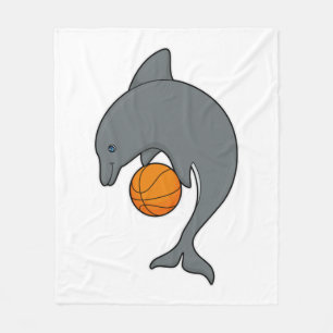 Couverture Polaire Dophin comme joueur de basket-ball avec basket-bal