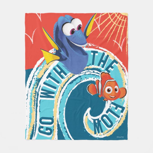 Couverture Polaire Dory et Nemo| Aller avec le flux (Devant)