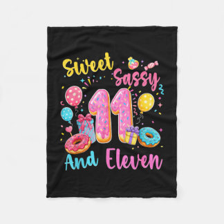 Couverture Polaire Douce mignonne et onze 11e anniversaire donut sucr