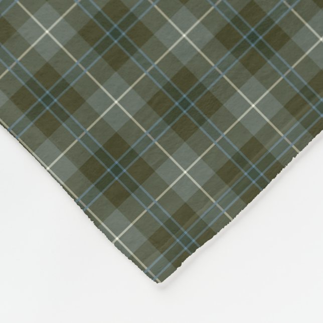 Couverture Polaire Douglas Clan Loden Green Reproduction Tartan (Coin)