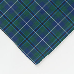 Couverture Polaire Douglas Family Marine Blue Clan moderne Tartan