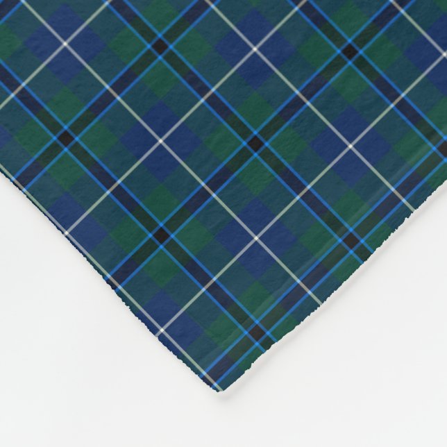 Couverture Polaire Douglas Family Marine Blue Clan moderne Tartan (Coin)