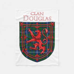 Couverture Polaire Douglas Tartan Scottish Plaid Lion Rampant