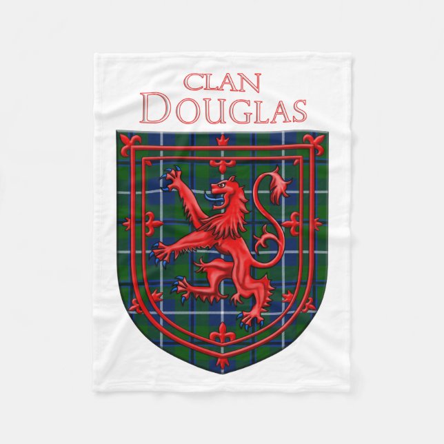Couverture Polaire Douglas Tartan Scottish Plaid Lion Rampant (Devant)