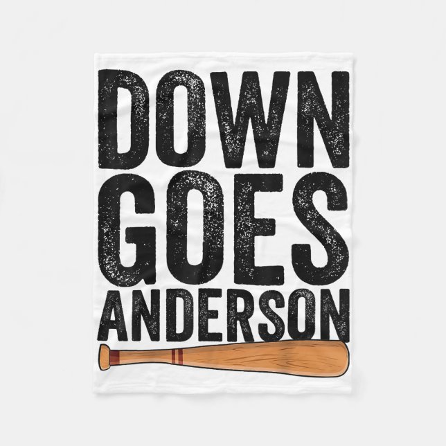 Couverture Polaire DOWN GOLF ANDERSON FUNNY BASEBALL cadeau ANDERSON (Devant)