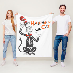 Couverture Polaire Dr Seuss   Chat d'Halloween en Casquette