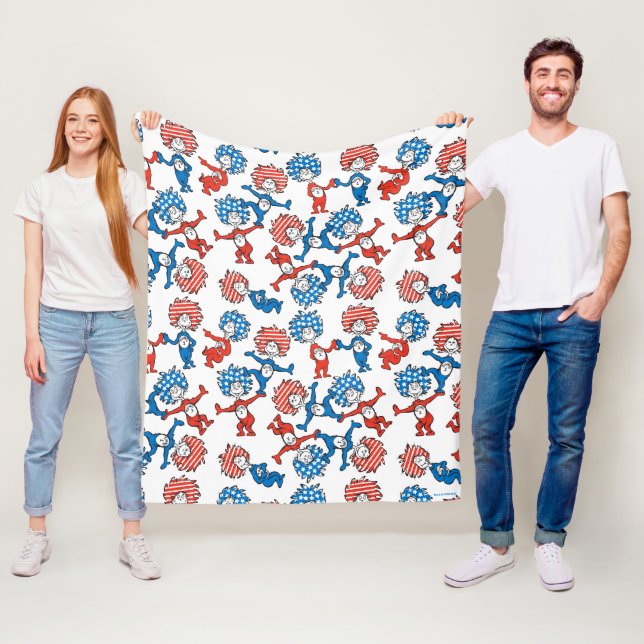 Couverture Polaire Dr Seuss | Chose Une Chose Deux Motifs du drapeau  (En situation)