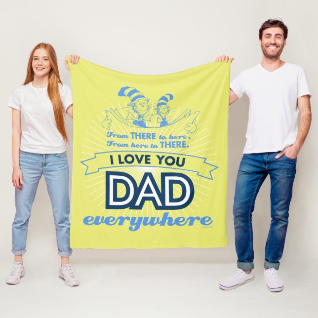 Couverture Polaire Dr Seuss | Je t'aime Papa partout (En situation)