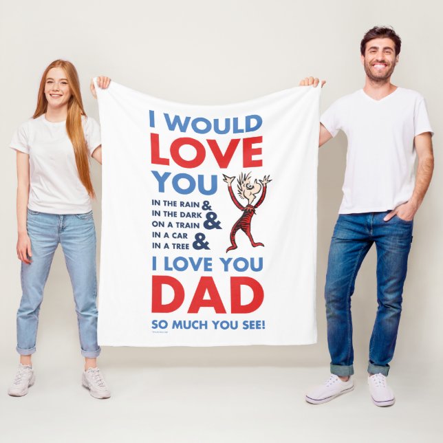 Couverture Polaire Dr Seuss | Je T'Aime Papa Tant Que Tu Vois (En situation)