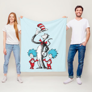 Couverture Polaire Dr. Seuss Le Chat dans le Chapeau, Chose Un et C