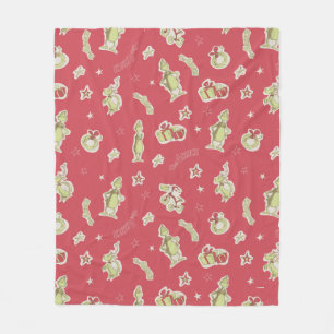 Couverture Polaire Dr Seuss The Grinch Motif de Noël rouge