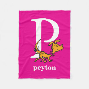 Couverture Polaire Dr. Seuss's ABC: Letter P - White   Add Your Name