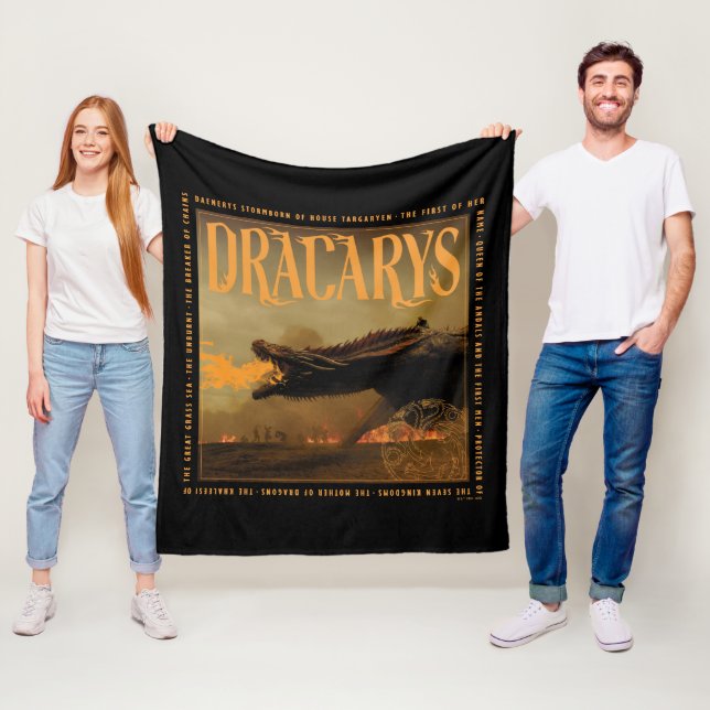 Couverture Polaire "Dracarys" Drogon Breathing Fire Graphic (En situation)