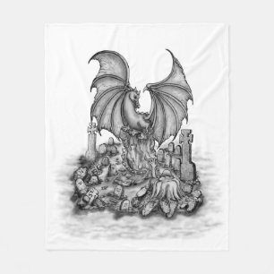 Couverture Polaire Dragon avec Zombie