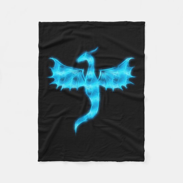 Couverture Polaire Dragon bleu (Devant)