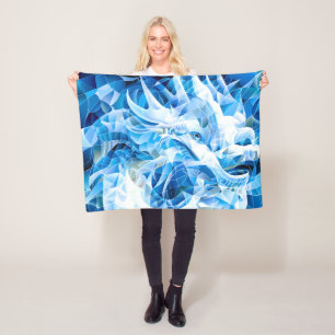 Couverture Polaire Dragon de Mosaïque Ciel Bleu