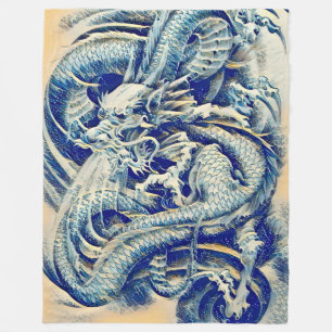 Couverture Polaire Dragon d'eau chinois