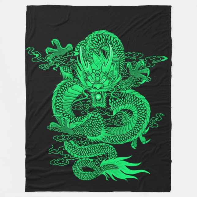 Couverture Polaire Dragon d'empereur de la terre (Devant)