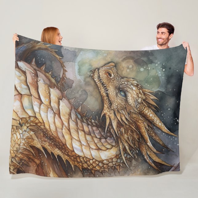 Couverture Polaire Dragon d'Imaginaire Fleece Blanket (En situation)