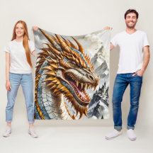 Dragon réaliste d'or